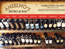 Tablet Screenshot of anselmosbistroandbar.com